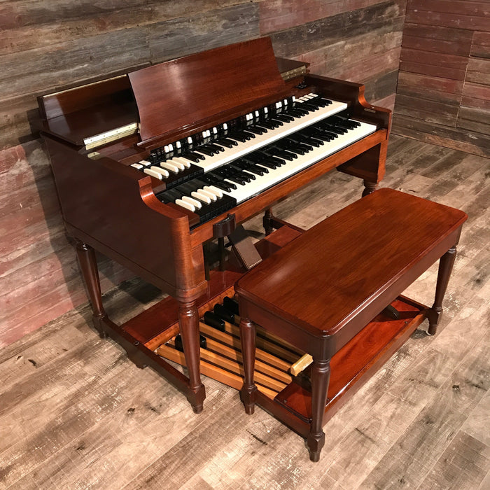 Hammond Vintage (1957) B-3 Organ and Leslie Type 122 Rotary Speaker - Red Mahogany View 10