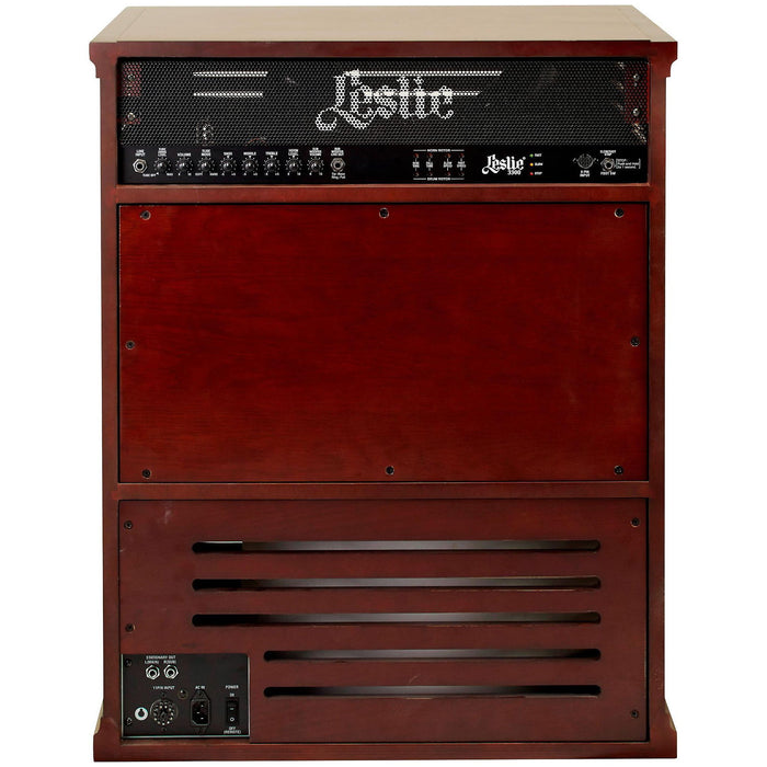 Leslie 3300W Rotary Speaker Combo Amplifier - Red Walnut - Back