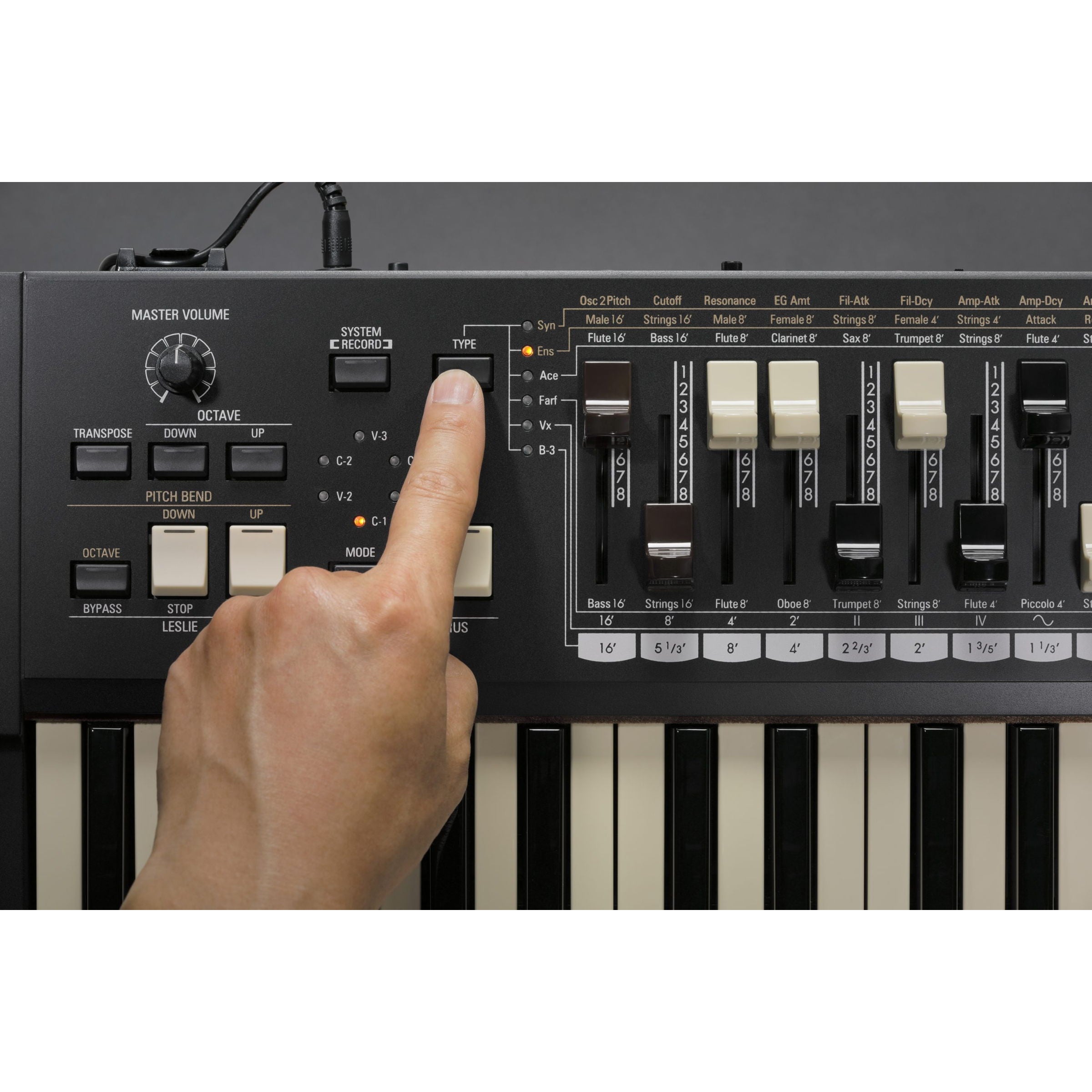 Hammond M-Solo Portable Organ - Burgundy