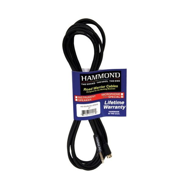 Hammond 8-Pin & 1/4" TS Female Cable, 15-Foot