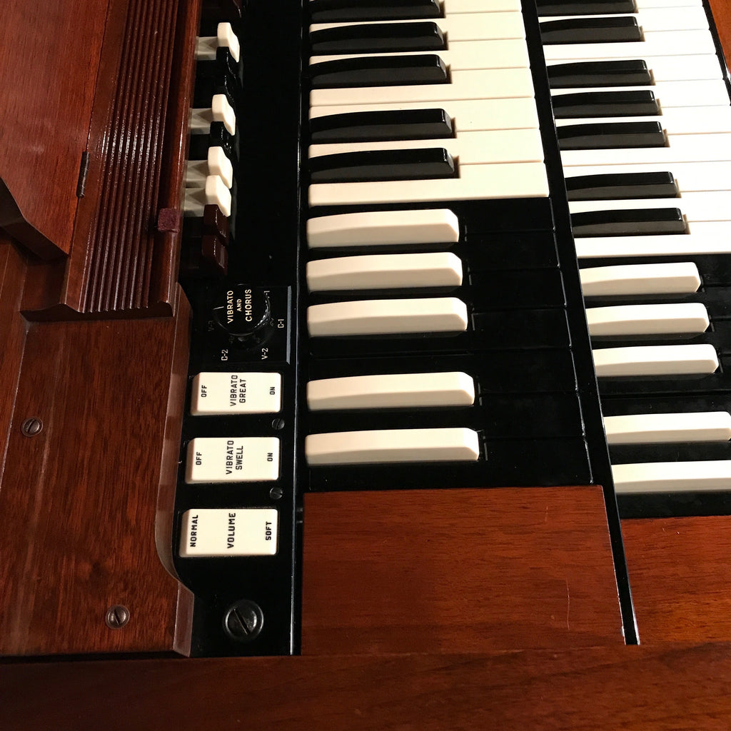 Hammond Vintage (1957) B-3 Organ and Leslie Type 122 Rotary Speaker - Red Mahogany View 12