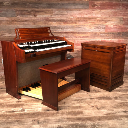 Hammond Vintage (1963) A-100 Organ and Leslie Type 142 Rotary Speaker - Red Mahogany