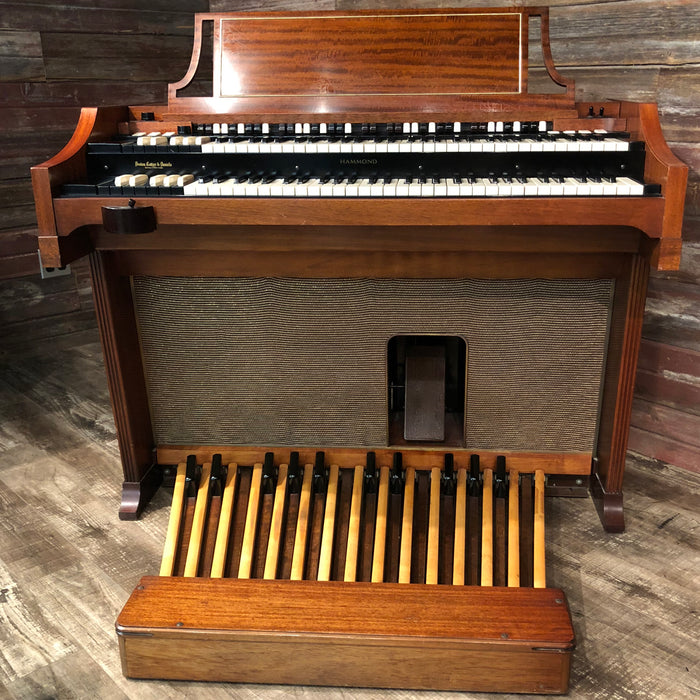 Hammond Vintage (1963) A-100 Organ and Leslie Type 142 Rotary Speaker - Red Mahogany View 2