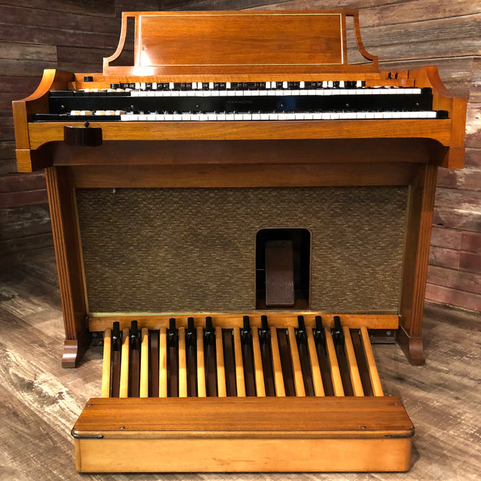 Hammond Vintage (1964) A-100 Organ and Leslie Type 145 Rotary Speaker - Mahogany View 2