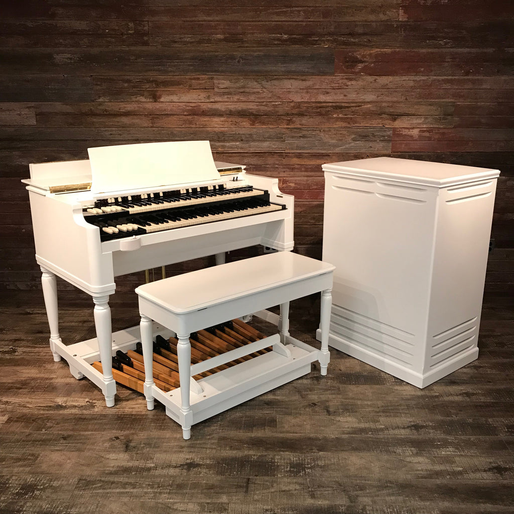Hammond Vintage (1959) B-3 Custom Organ and Leslie Type 122 Rotary Speaker - Semi Gloss White