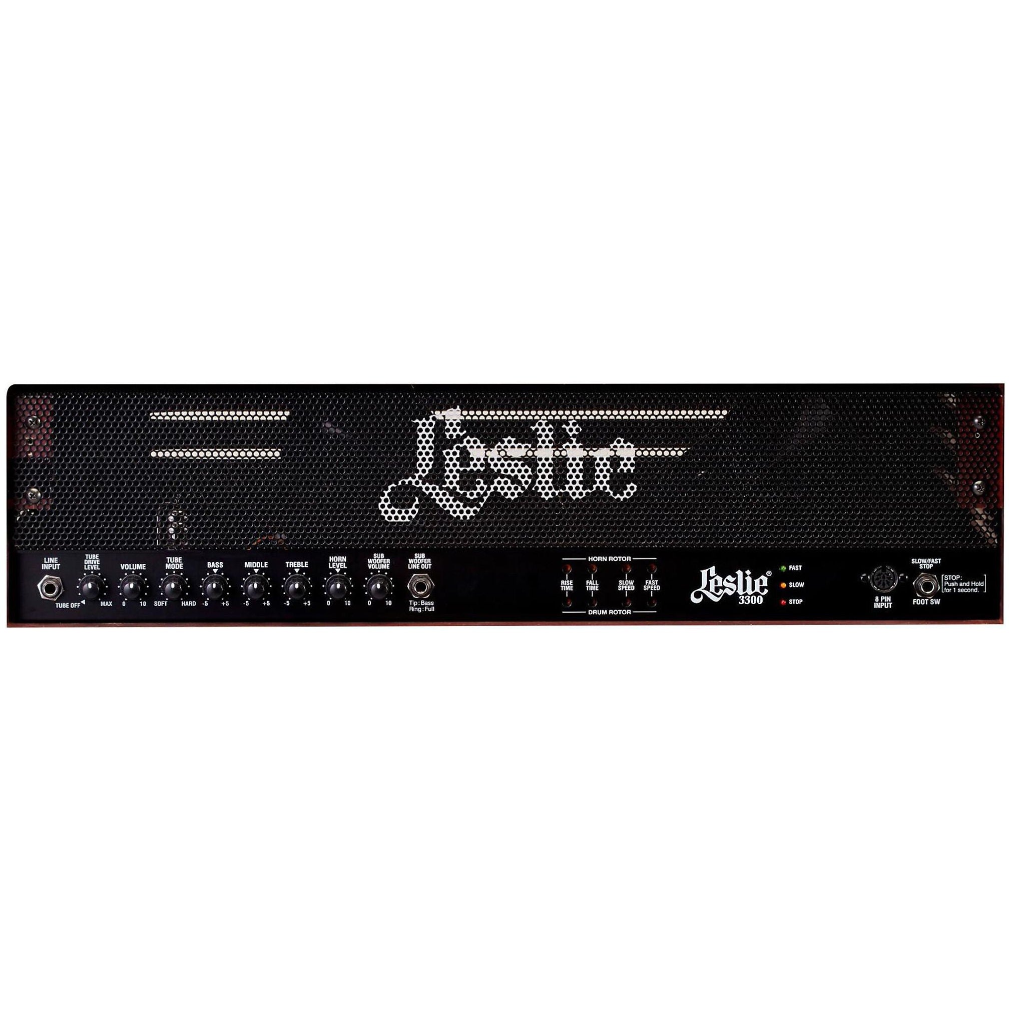Leslie 3300W Rotary Speaker Combo Amplifier - Red Walnut - Controls