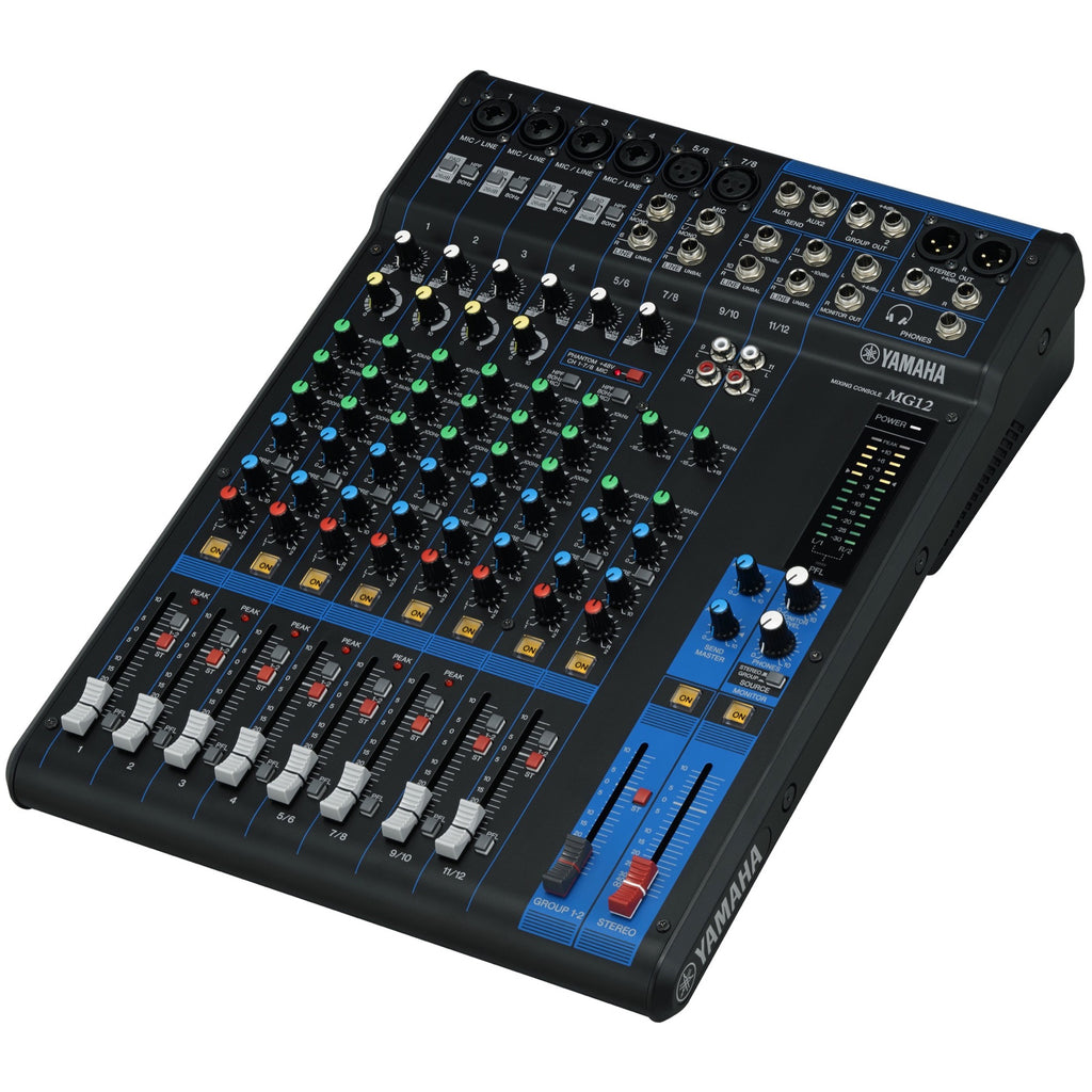 Yamaha MG12 12-Channel Analog Mixer Side View