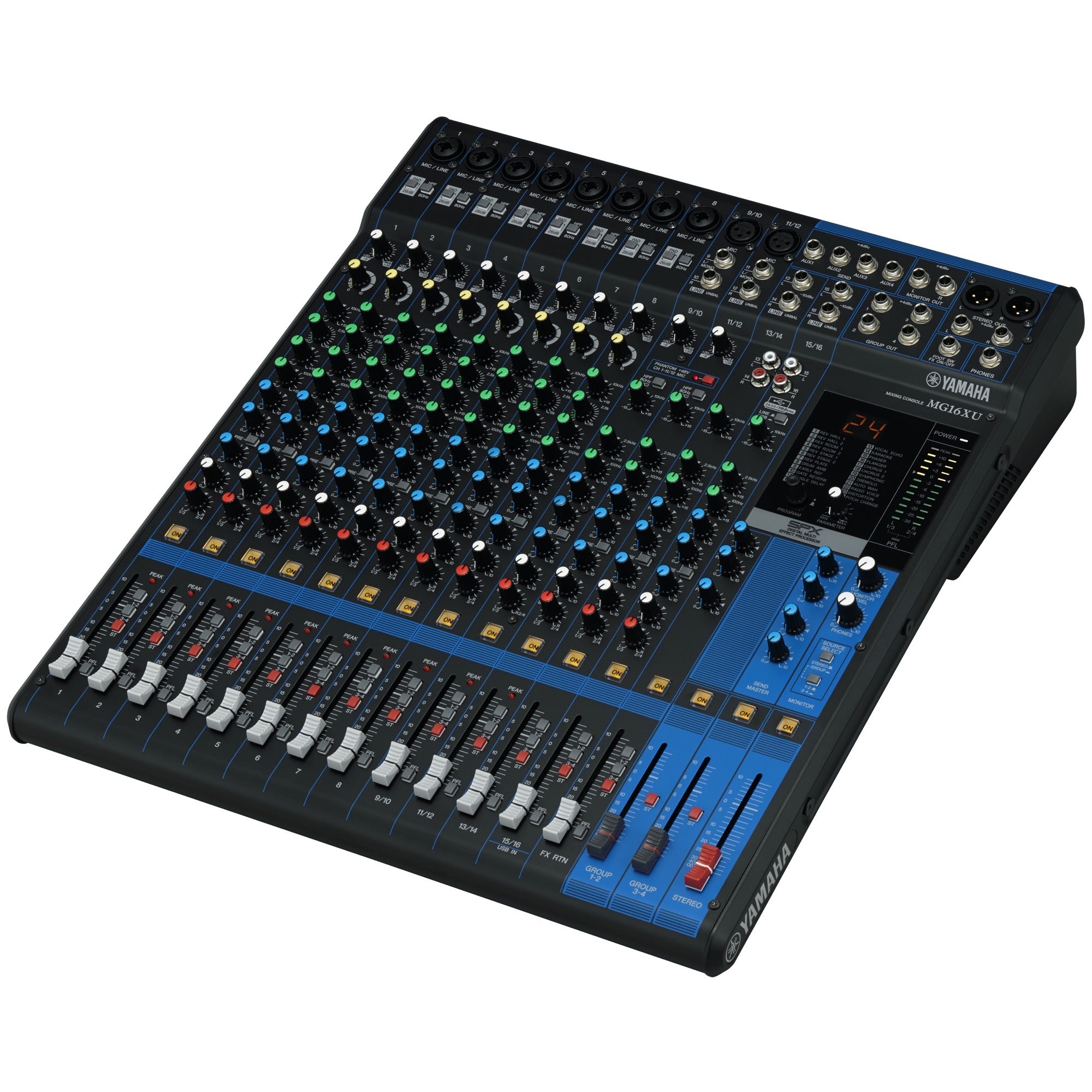 Yamaha MG16XU 16-Channel Analog Mixer Side